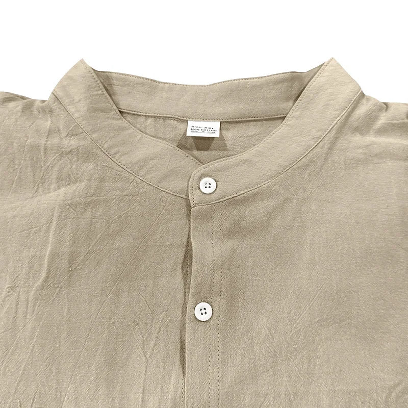 Men's Linen Matching Suit — Loose Shirt & Pants Coordinated Set
