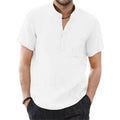 Men's Cotton Linen Short Sleeve T-Shirt — Breathable Everyday Essential